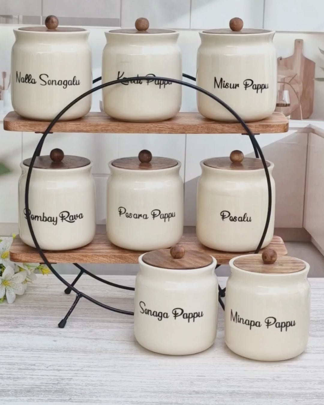 The Royal Dal Collection Airtight Matka Solid Ceramic Canisters (1.2 kg) - Telugu