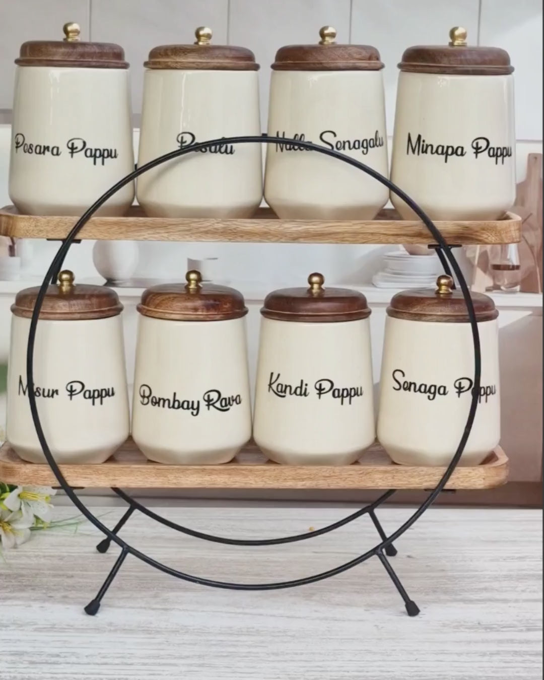 Global Flavor Fusion Dal Delight Airtight Ceramic Container - TELUGU