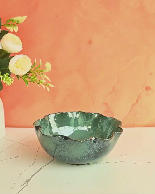The Ocean Wave Ceramic Serving Bowl