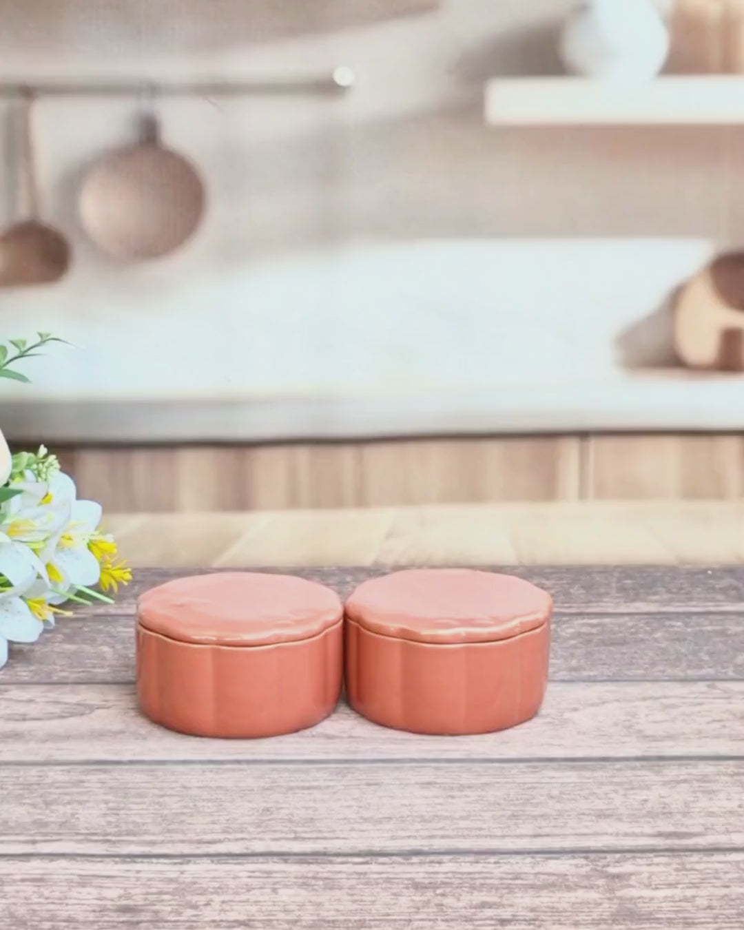 Blush Bloom Ceramic Modern Snack Set Bowl Collection