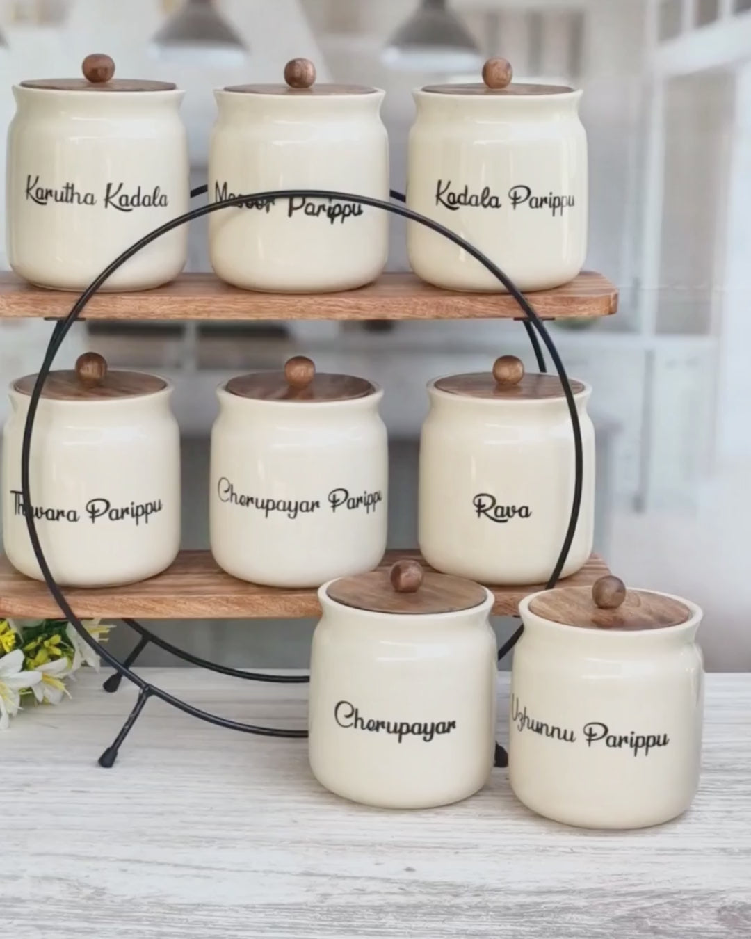 The Royal Dal Collection Airtight Matka Solid Ceramic Canisters (1.2 kg) - Malayalam