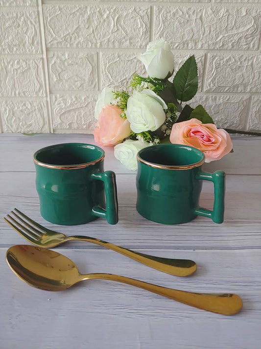 Gold-accented  Morning Cozy Cups With Pair
