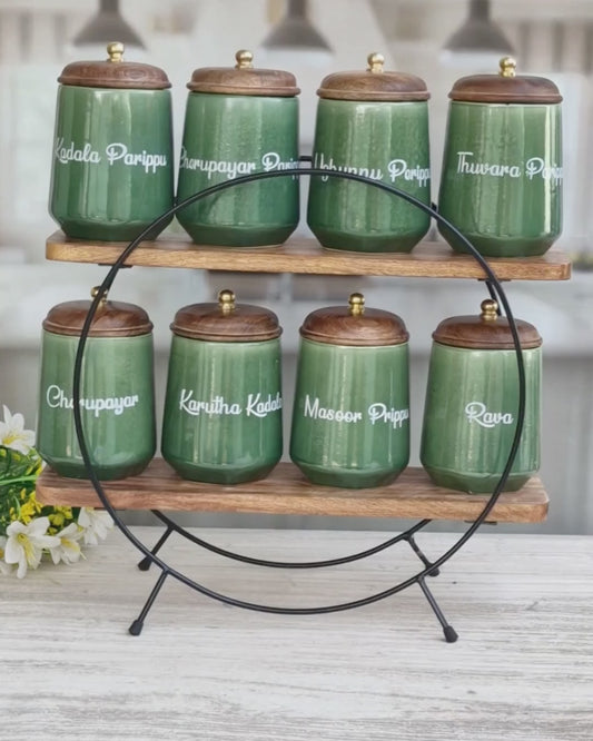 The Evergreen Pantry Dal & Pulse Airtight Ceramic Container  - Malayalam