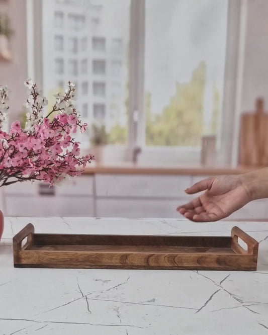 Wooden Tray with Handle