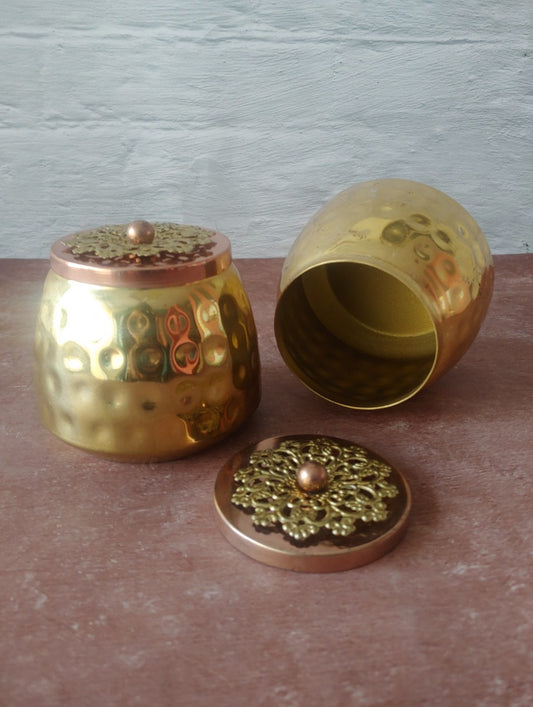Brass Flower  Containers for Dry Fruits