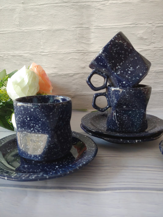 The Blue Latte Lovers Connoisseurss Cozy Cups With Pair
