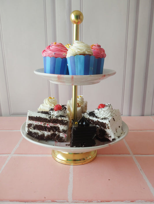 Cherish Twinkle Shine 2 Tier Cupcake Fantasy Dessert cake stand