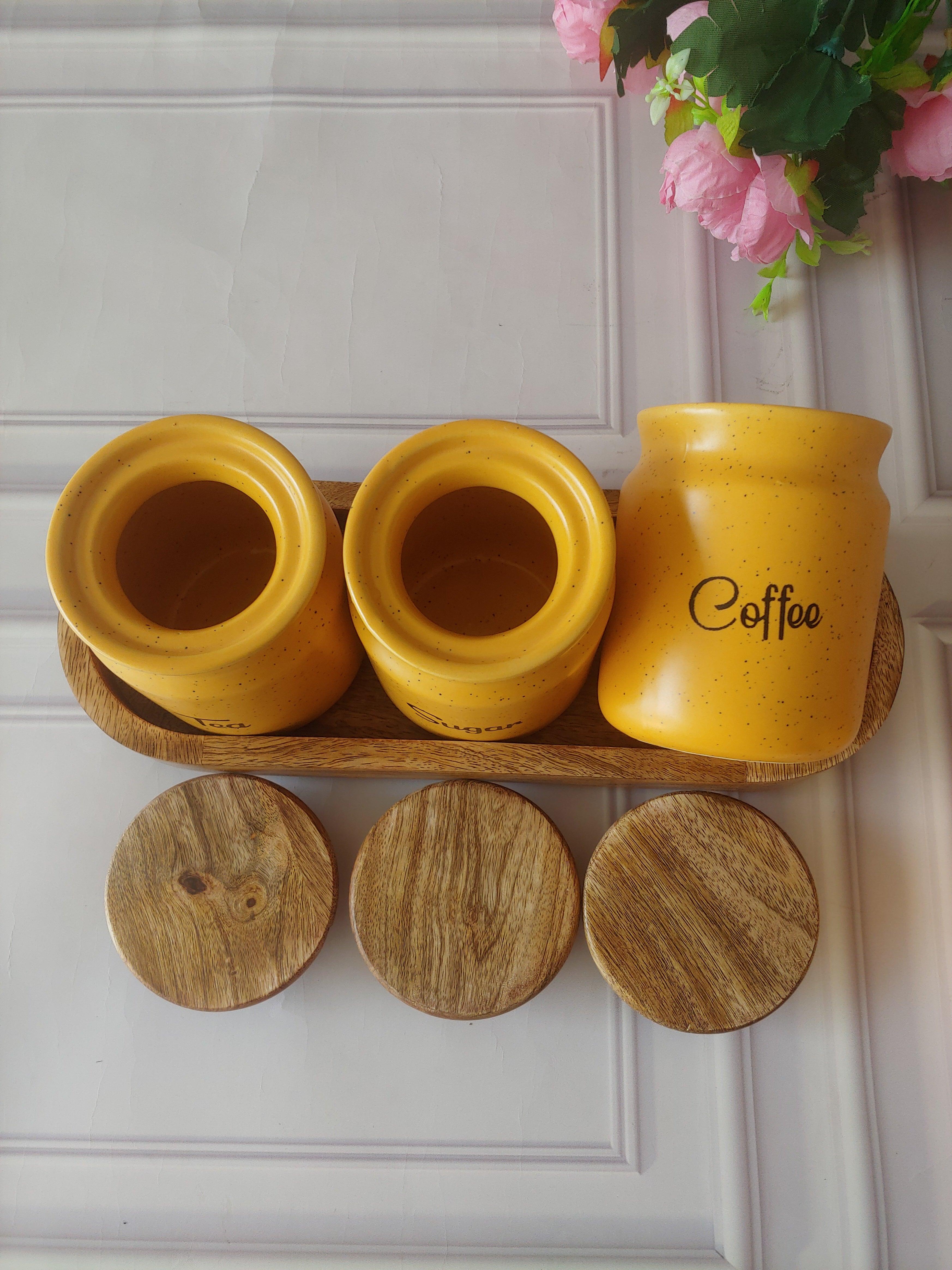 The Tea Time Sunrise Morning ceramic airtight Tea, coffee ,sugar