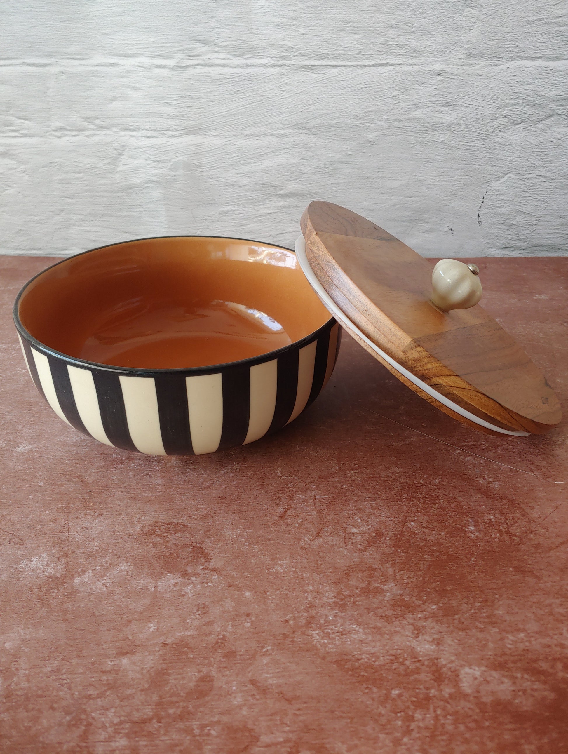Ceramic Black Round Geometric BIG Bowls