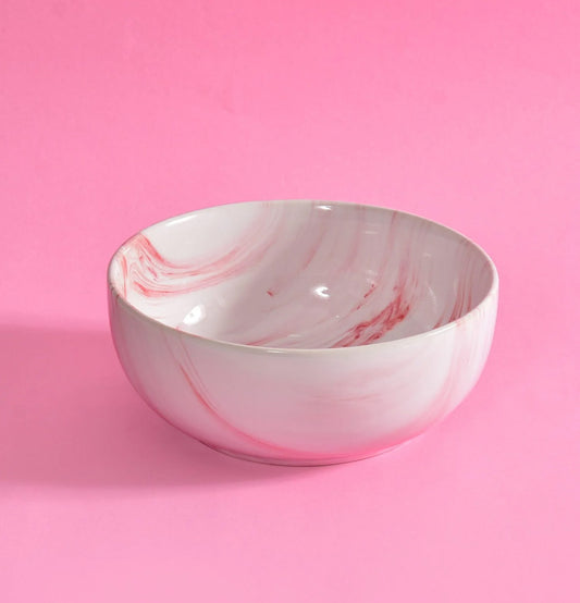 Pink Marble Bowl Big - Grey Pottery
