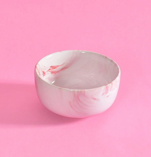 Pink Marble Bowl - Grey Pottery