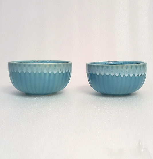 Sky In The plate Bowl Set of 2 - Grey Pottery